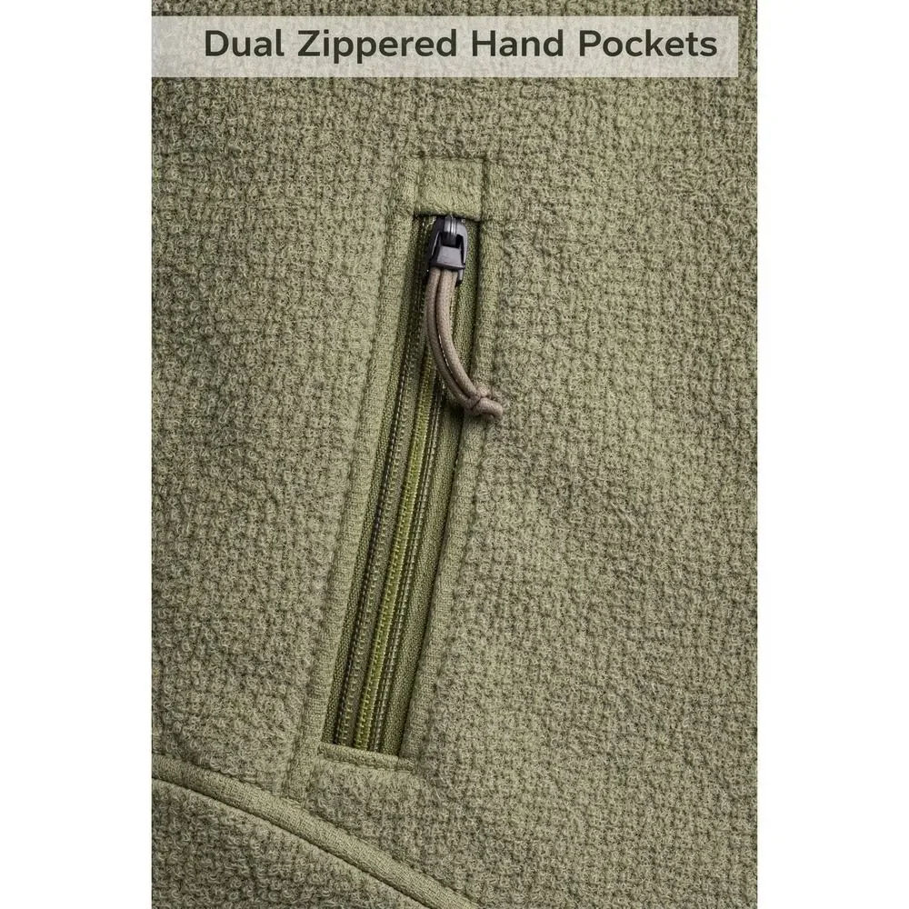 The North Face Men’s XL Green Fleece Vest Full Zip Outdoor Hiking Pockets - Picture 6 of 8